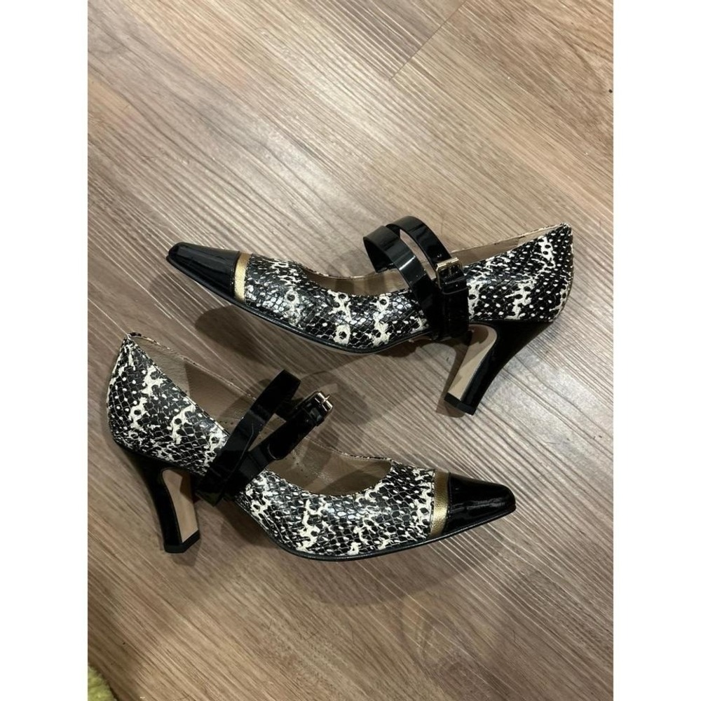 ANYI LU NEW Snake Skin Heels Italy 6.5
